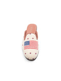 Needlepoint Mule in American Flag