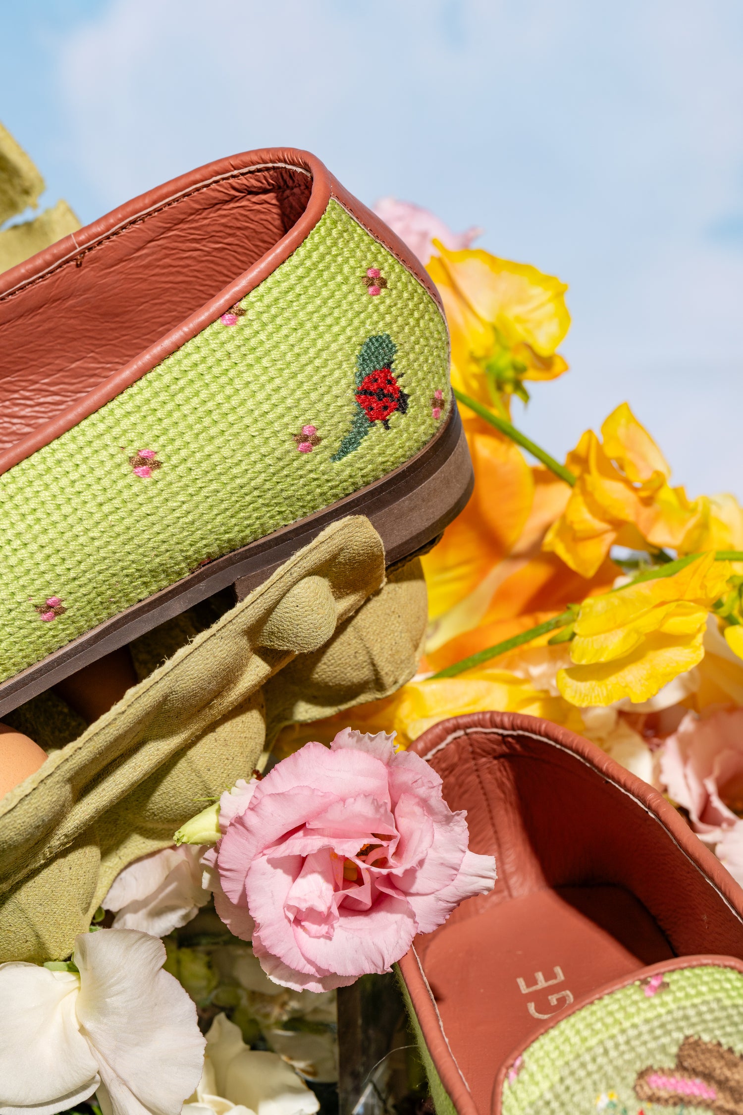 Needlepoint Loafer in Spring Bunny