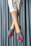 Needlepoint Loafer in Winter Cardinal