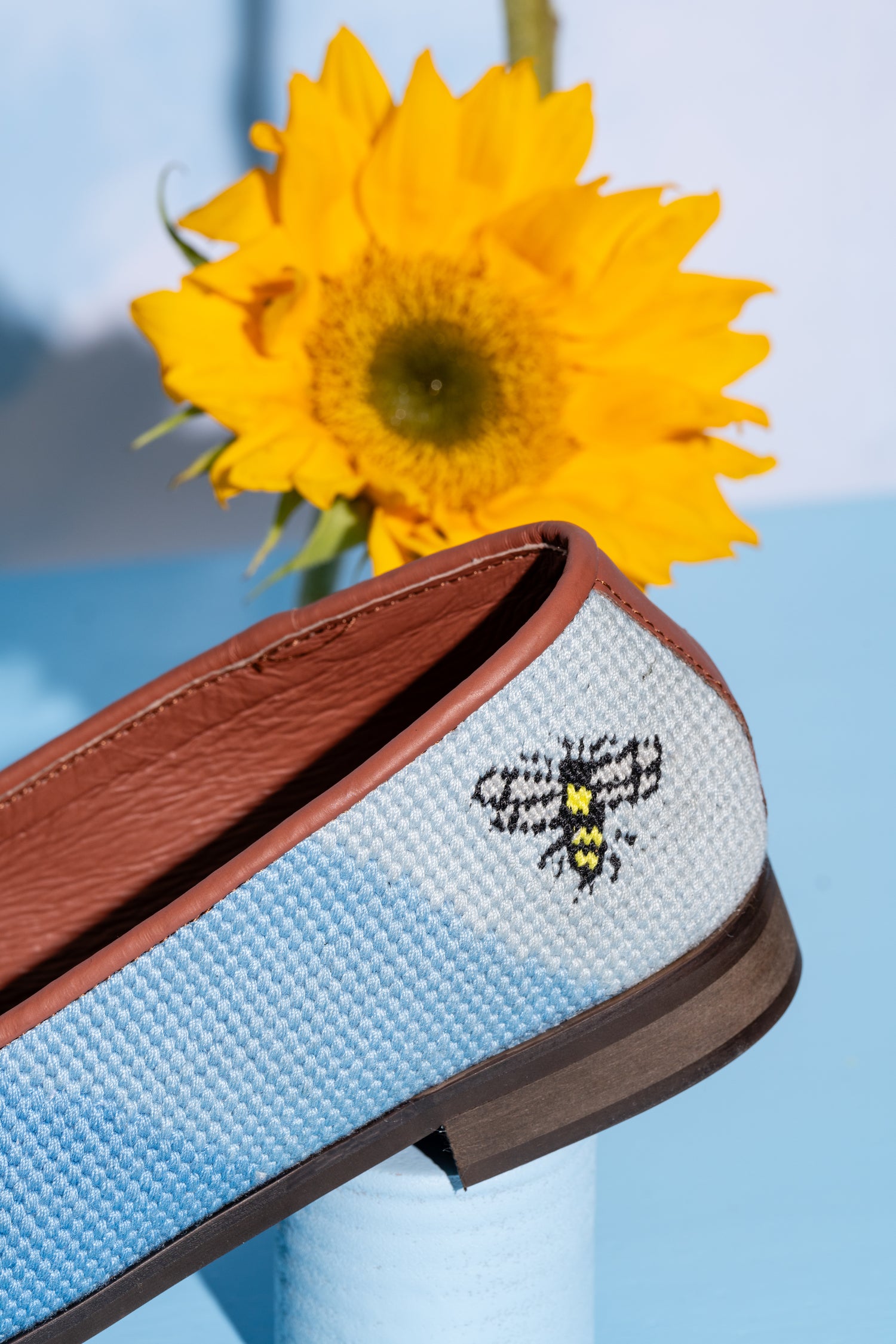 Needlepoint Loafer in Sunflower