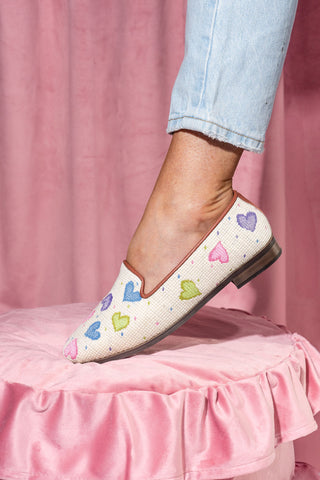 Needlepoint Loafer in Hearts