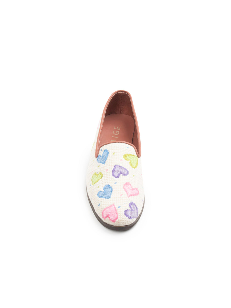 Needlepoint Loafer in Hearts