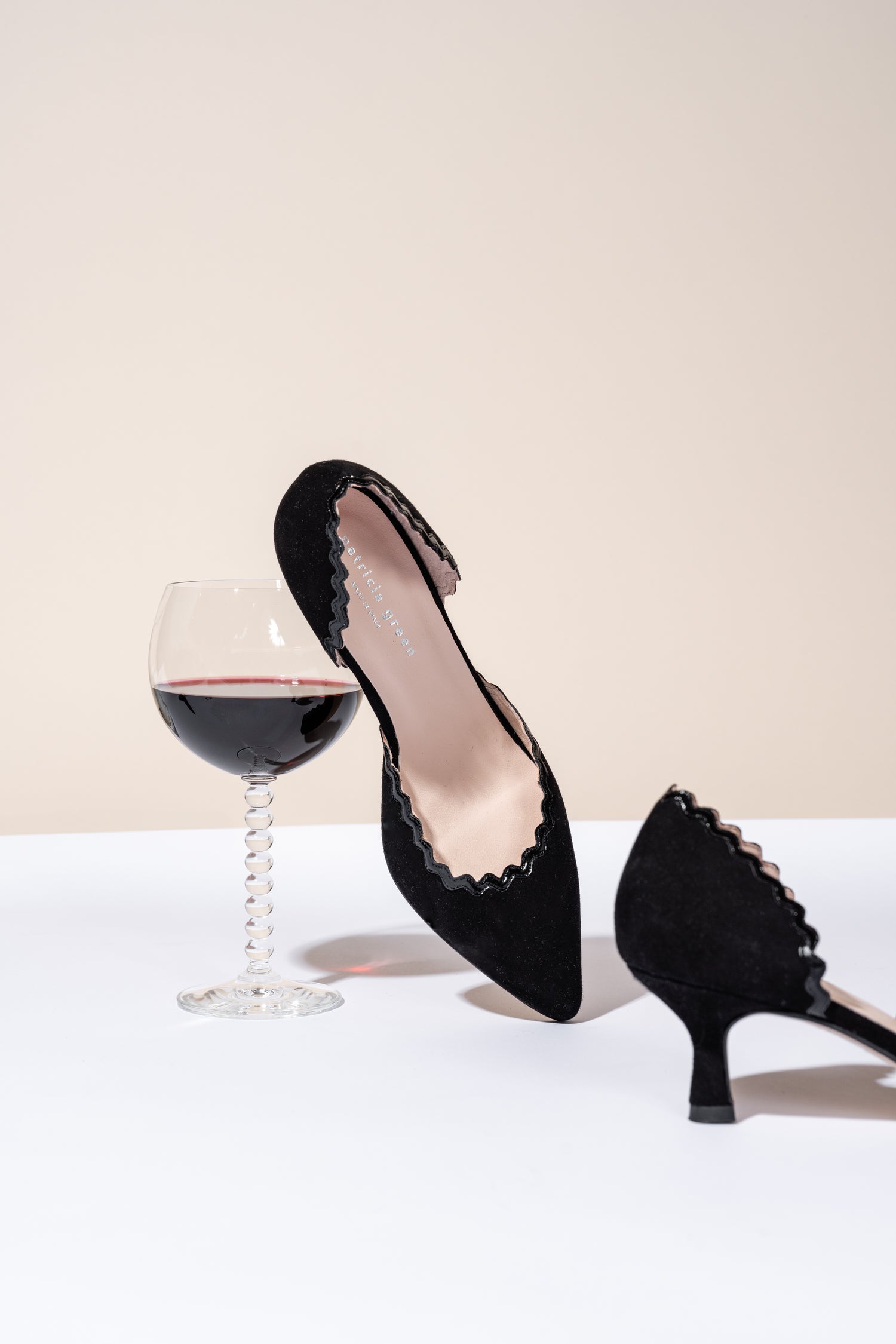 Olivia Scalloped d'Orsay Kitten Heel