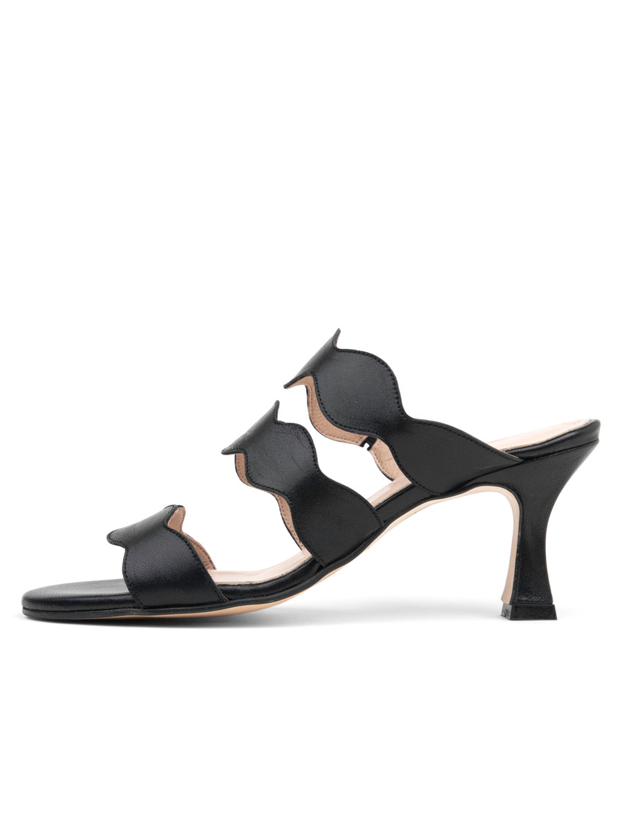 Sophia 3 Strap Scallop Sandal