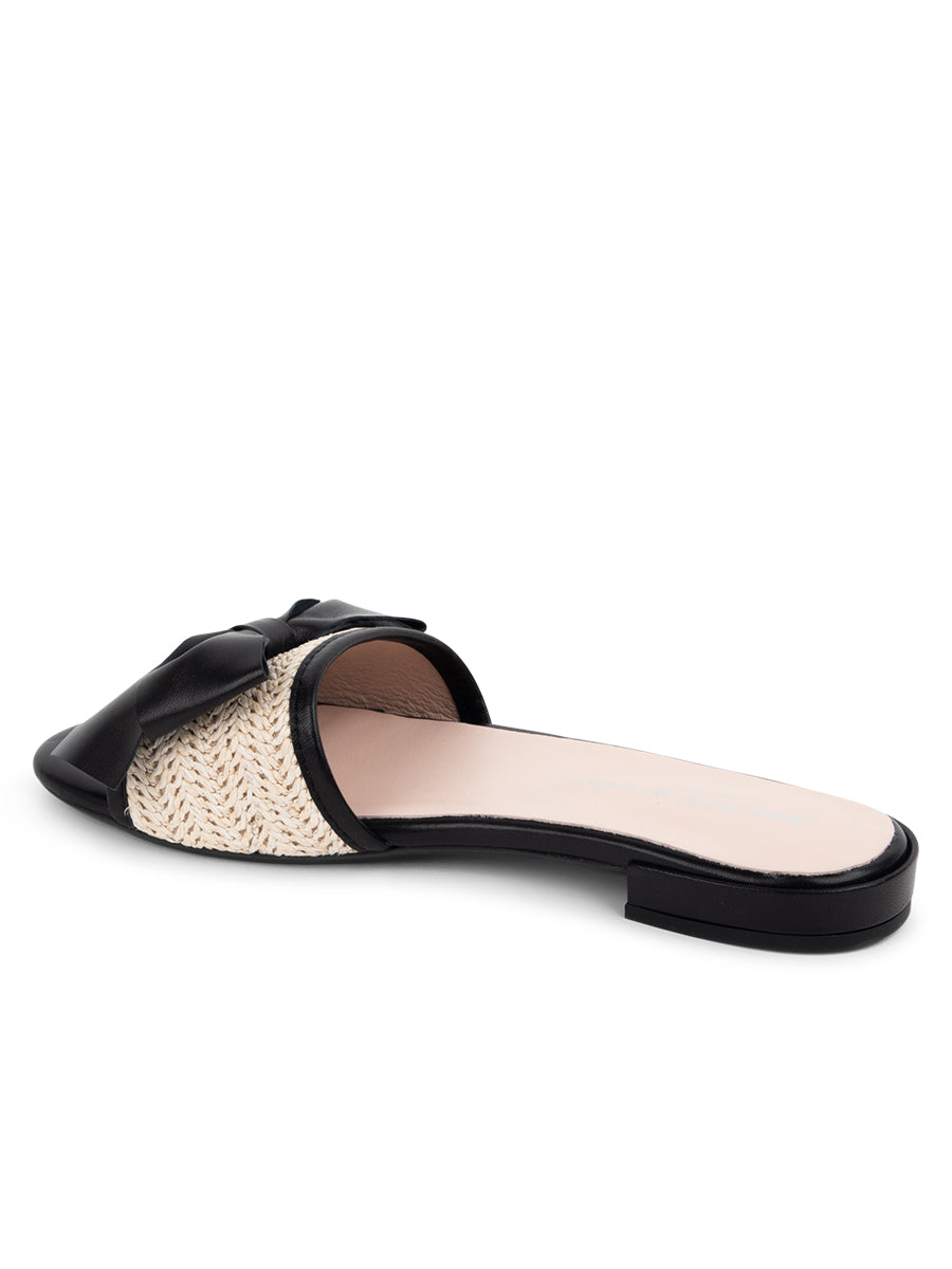 St. Tropez Raffia Slide Sandal