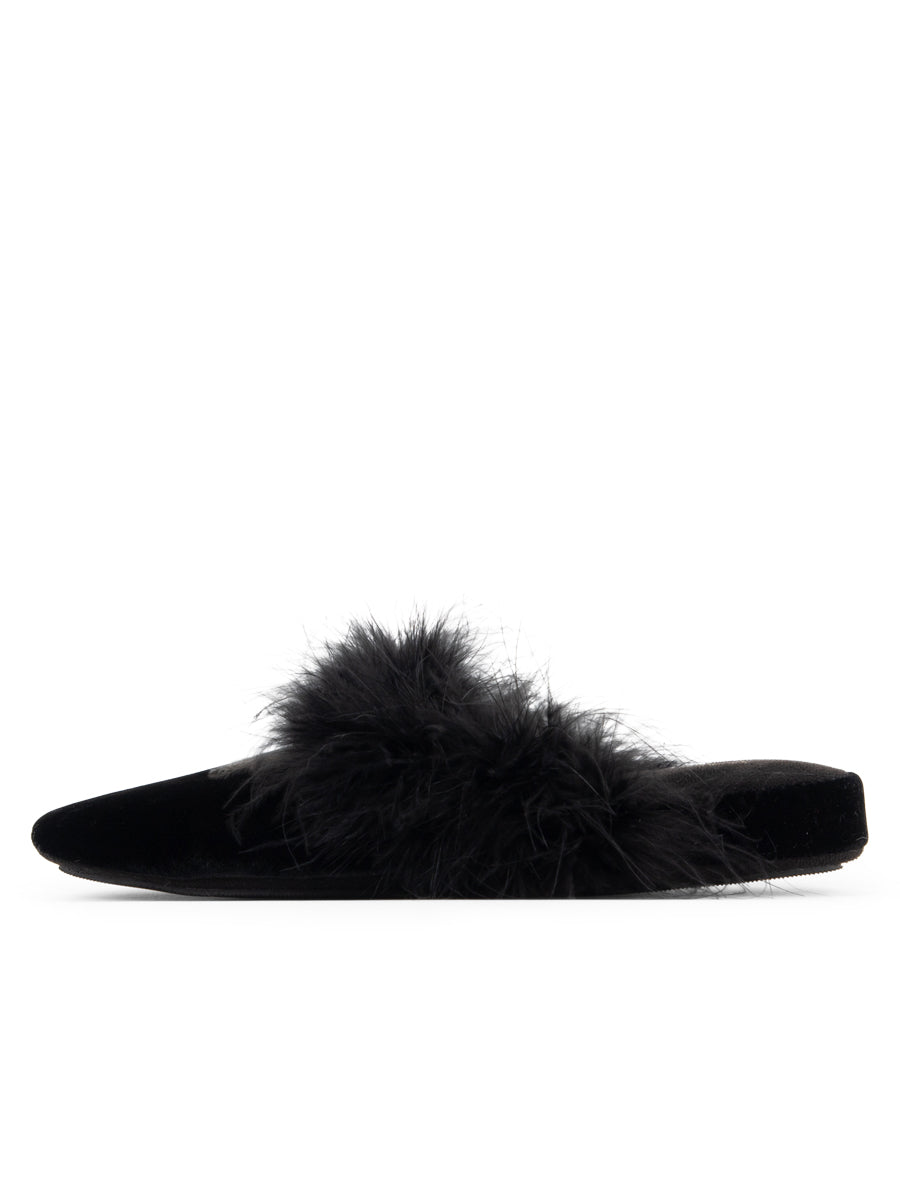 Party Velvet Feather Slippers