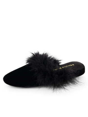 Party Velvet Feather Slippers