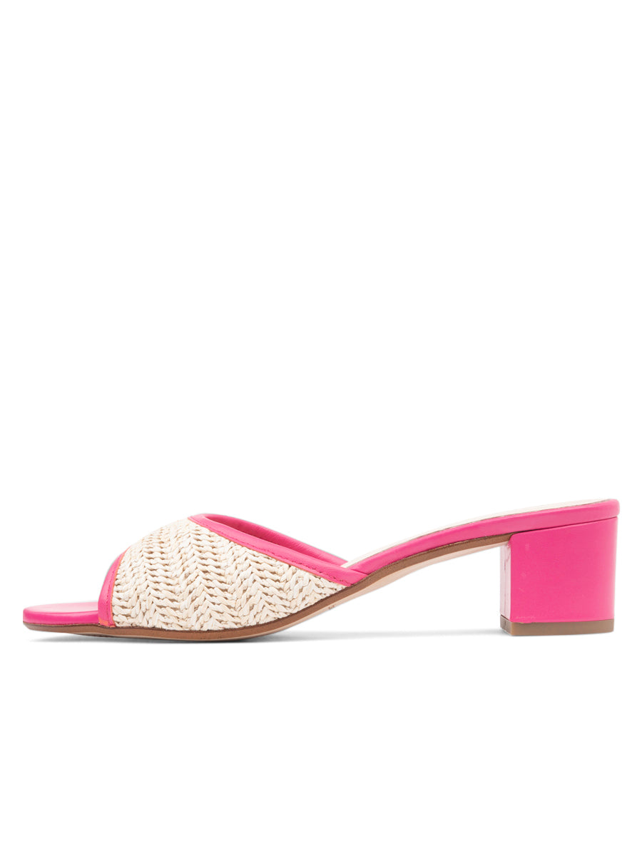 Sienna Raffia Block Heel