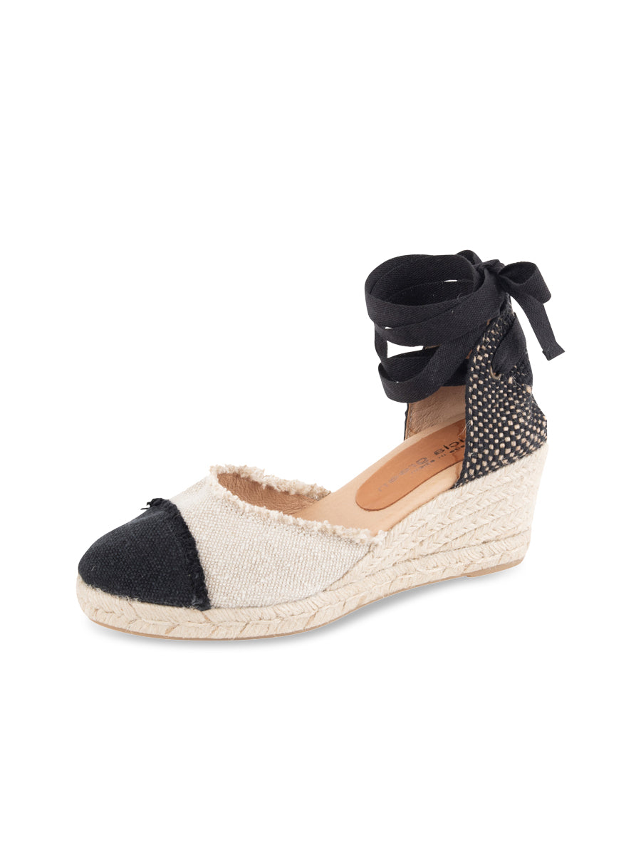 Elle Cap Toe Lace Up Espadrille