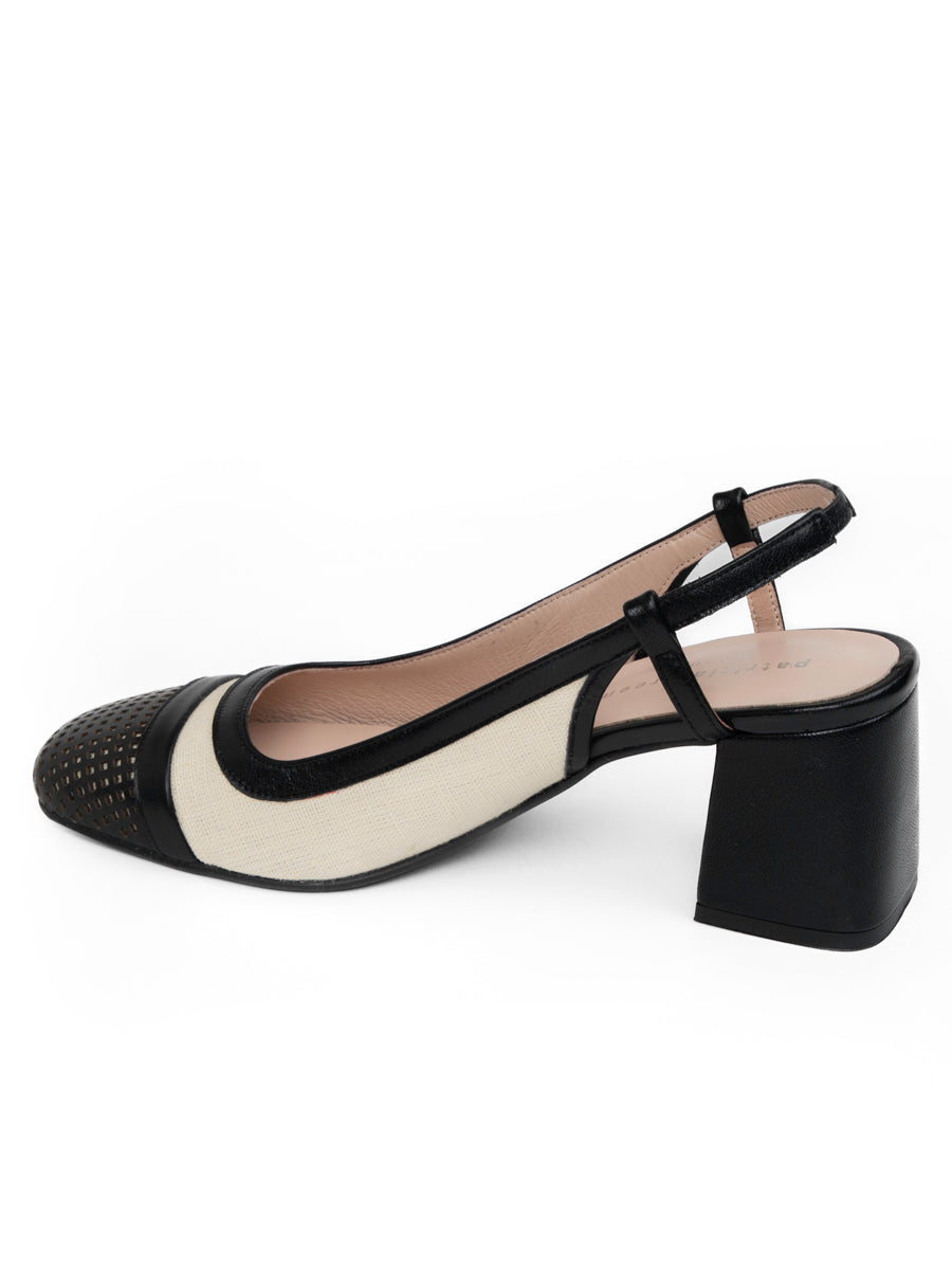 Brooks Perforated Slingback Block Heel