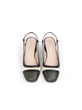 Brooks Perforated Slingback Block Heel