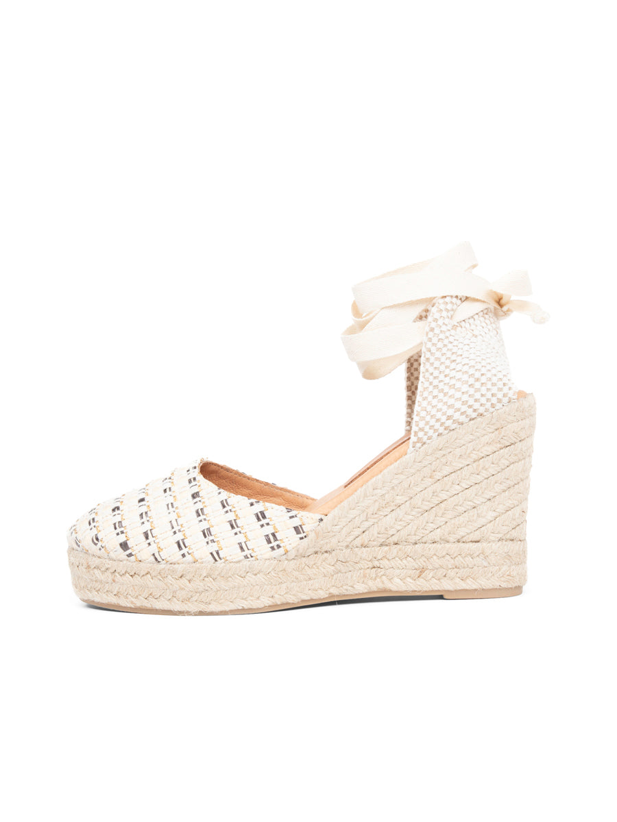 Lillian Raffia Lace Up Espadrille