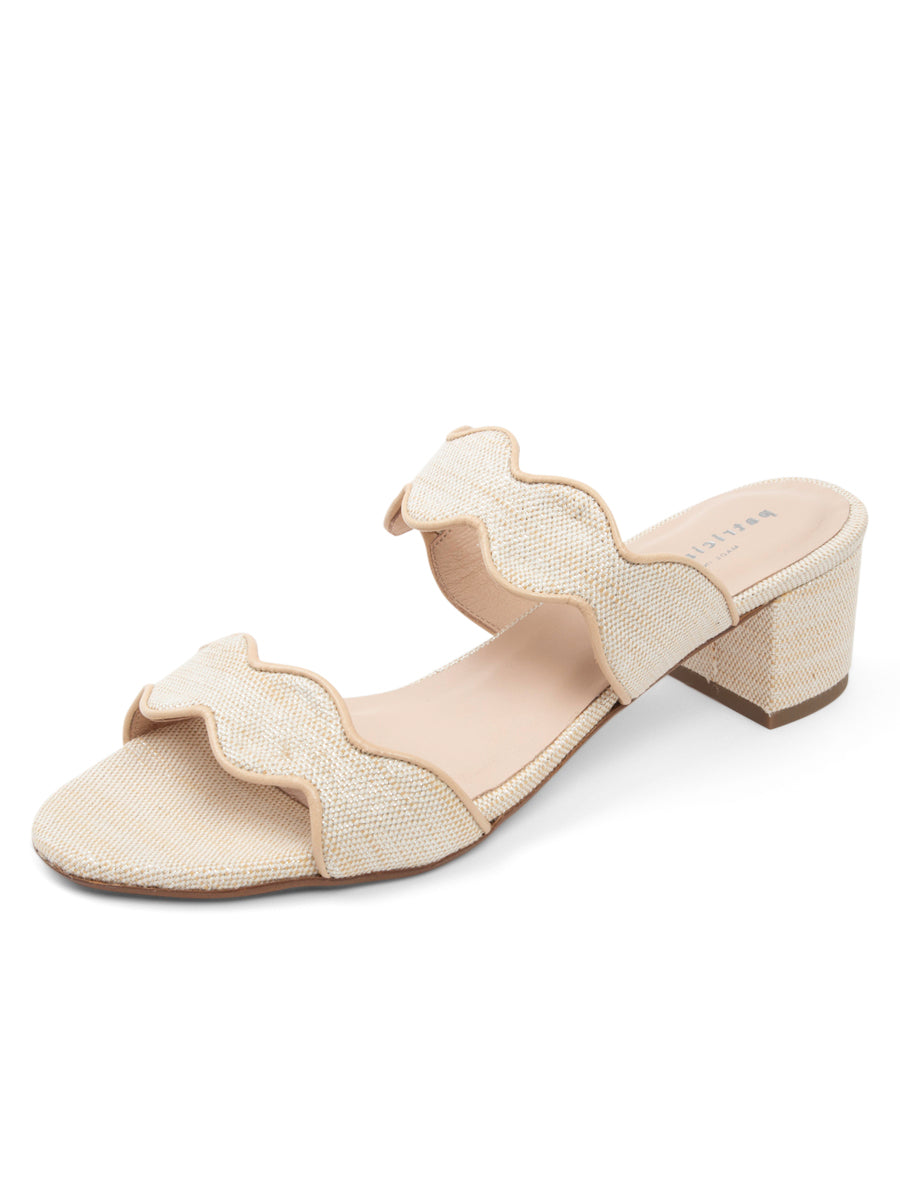 Palm Beach Block Heel Scalloped Sandal