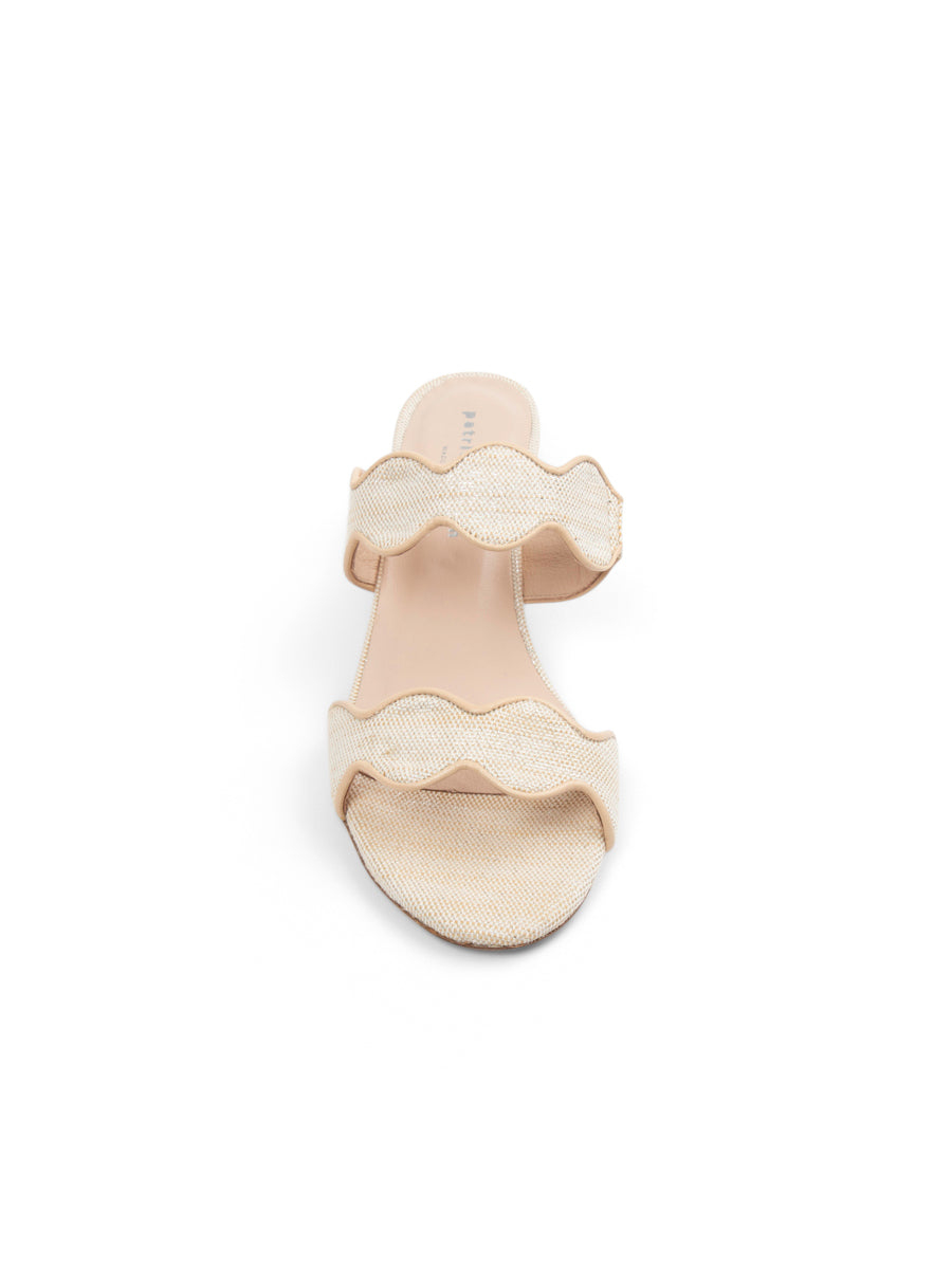 Palm Beach Block Heel Scalloped Sandal