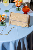 Milan Raffia and Crystal Clutch