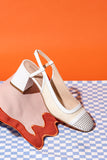 Brooks Perforated Slingback Block Heel