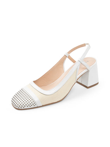 Brooks Perforated Slingback Block Heel