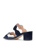 Palm Beach Block Heel Scalloped Sandal