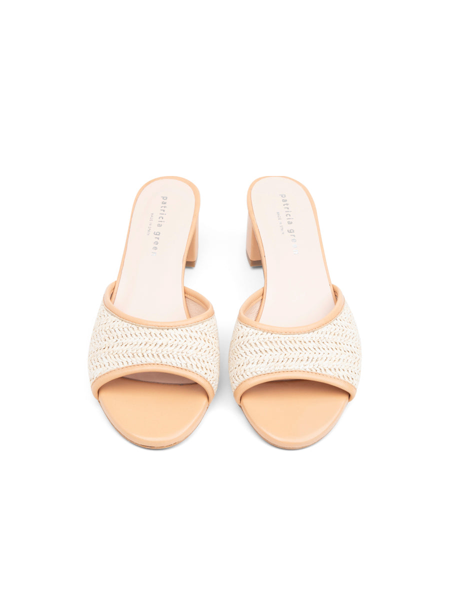 Sienna Raffia Block Heel