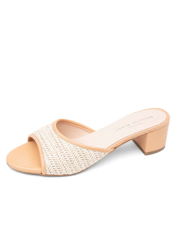 Sienna Raffia Block Heel