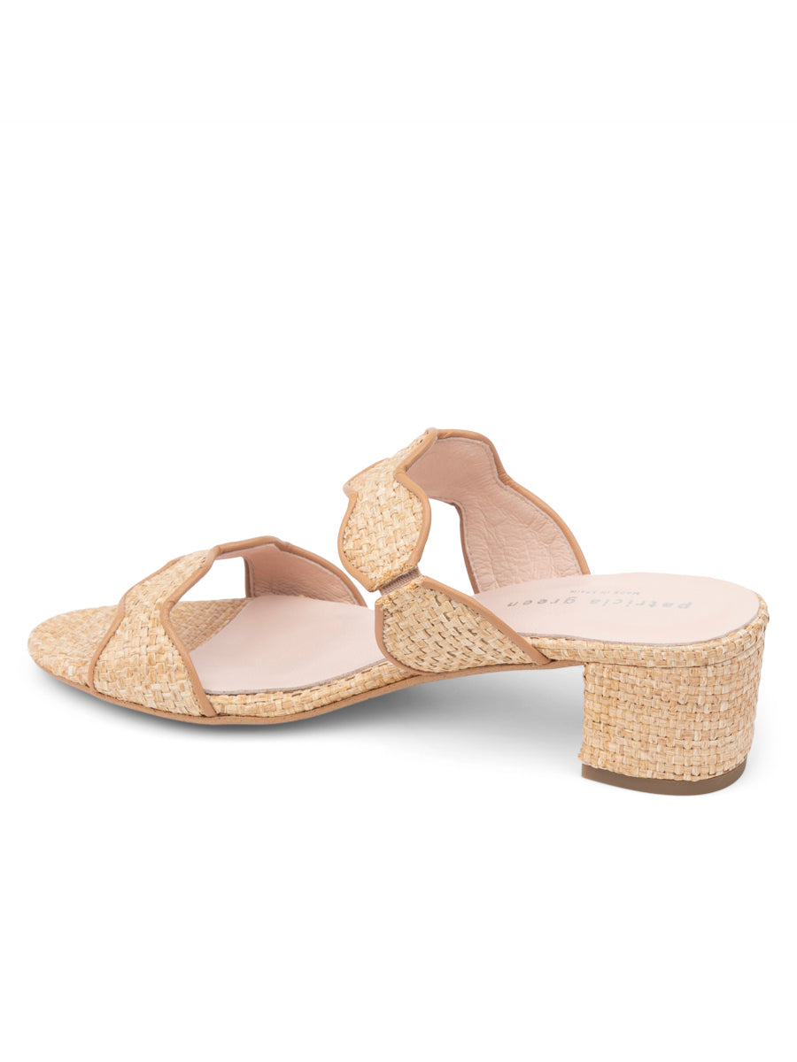 Palm Beach Block Heel Scalloped Sandal