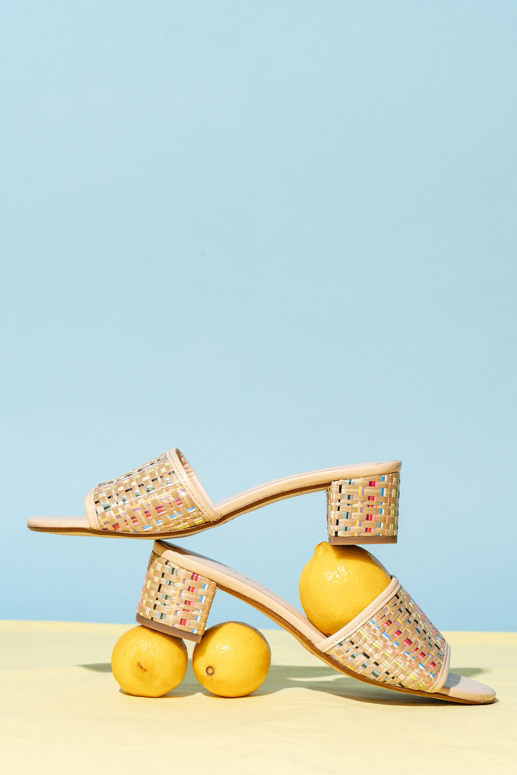 Harper Raffia Block Heel Sandal