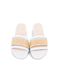 Amalfi Raffia and Leather Flat Sandal