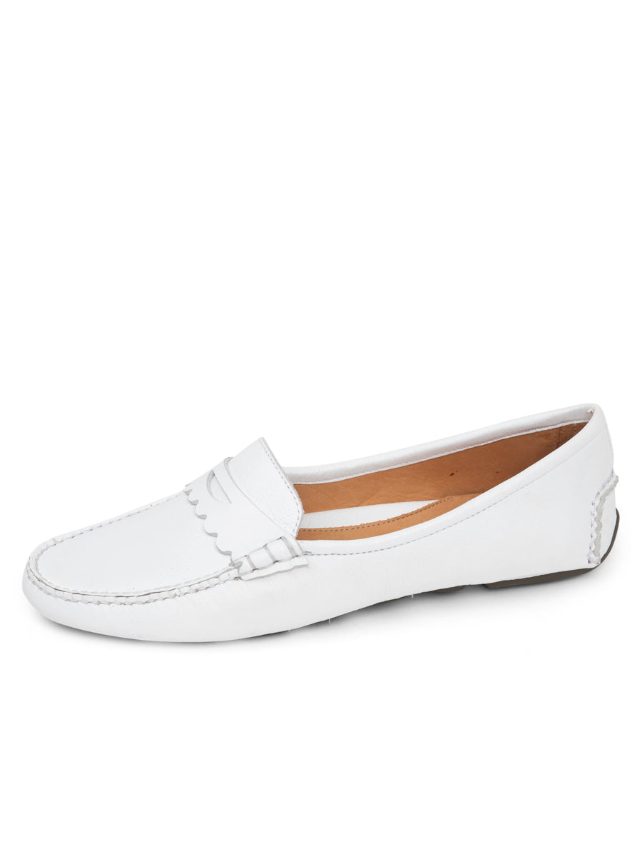 Janet Scalloped Penny Loafer Driving Shoe