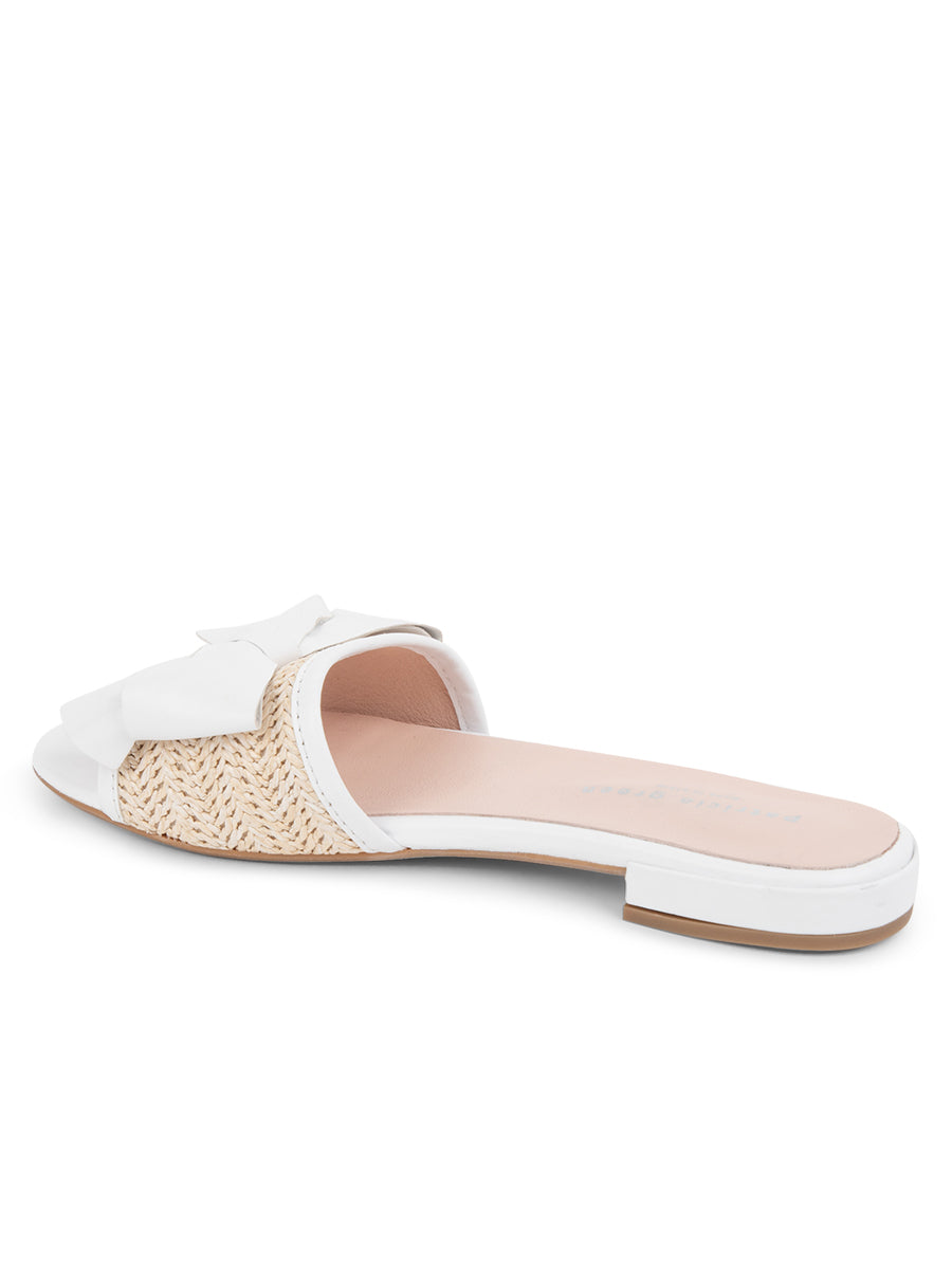 St. Tropez Raffia Slide Sandal