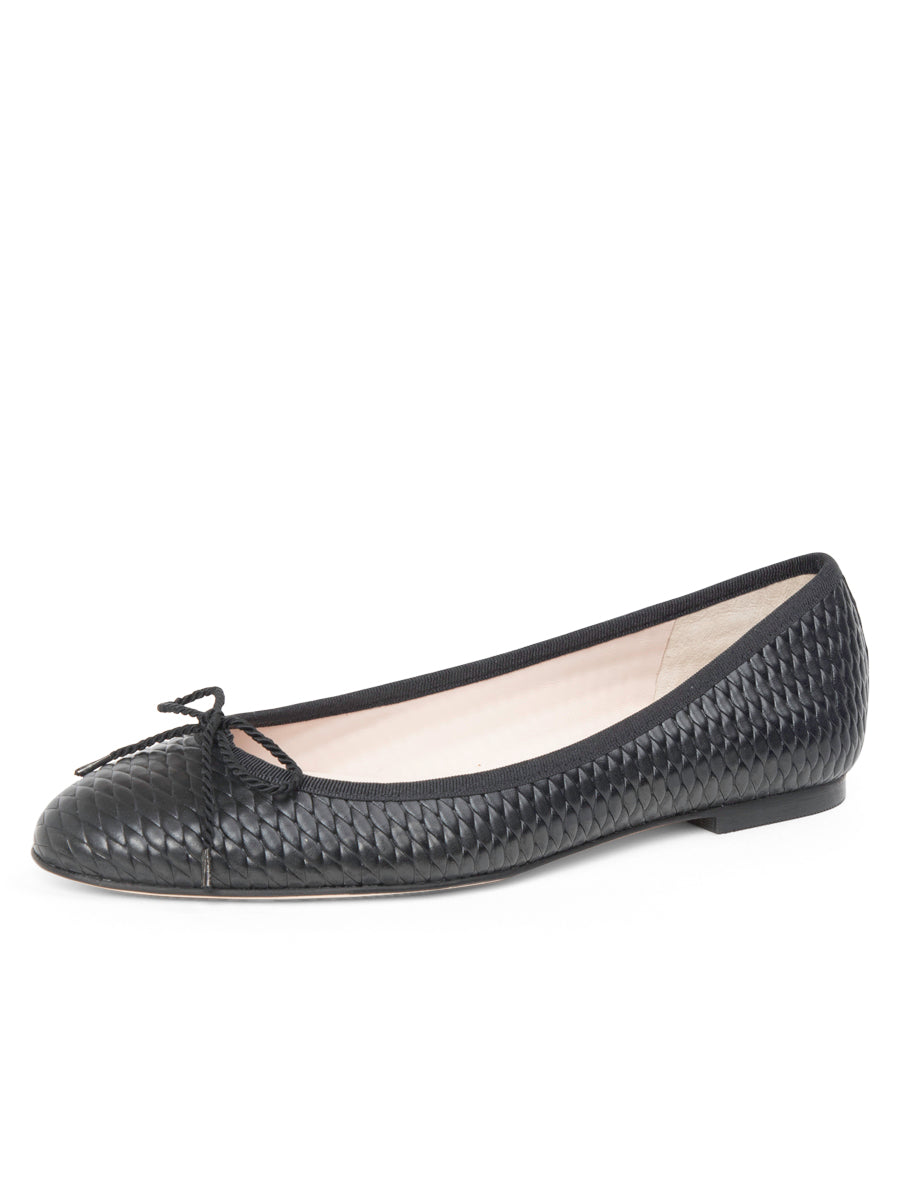 Luxe Textured Leather Ballet Flat