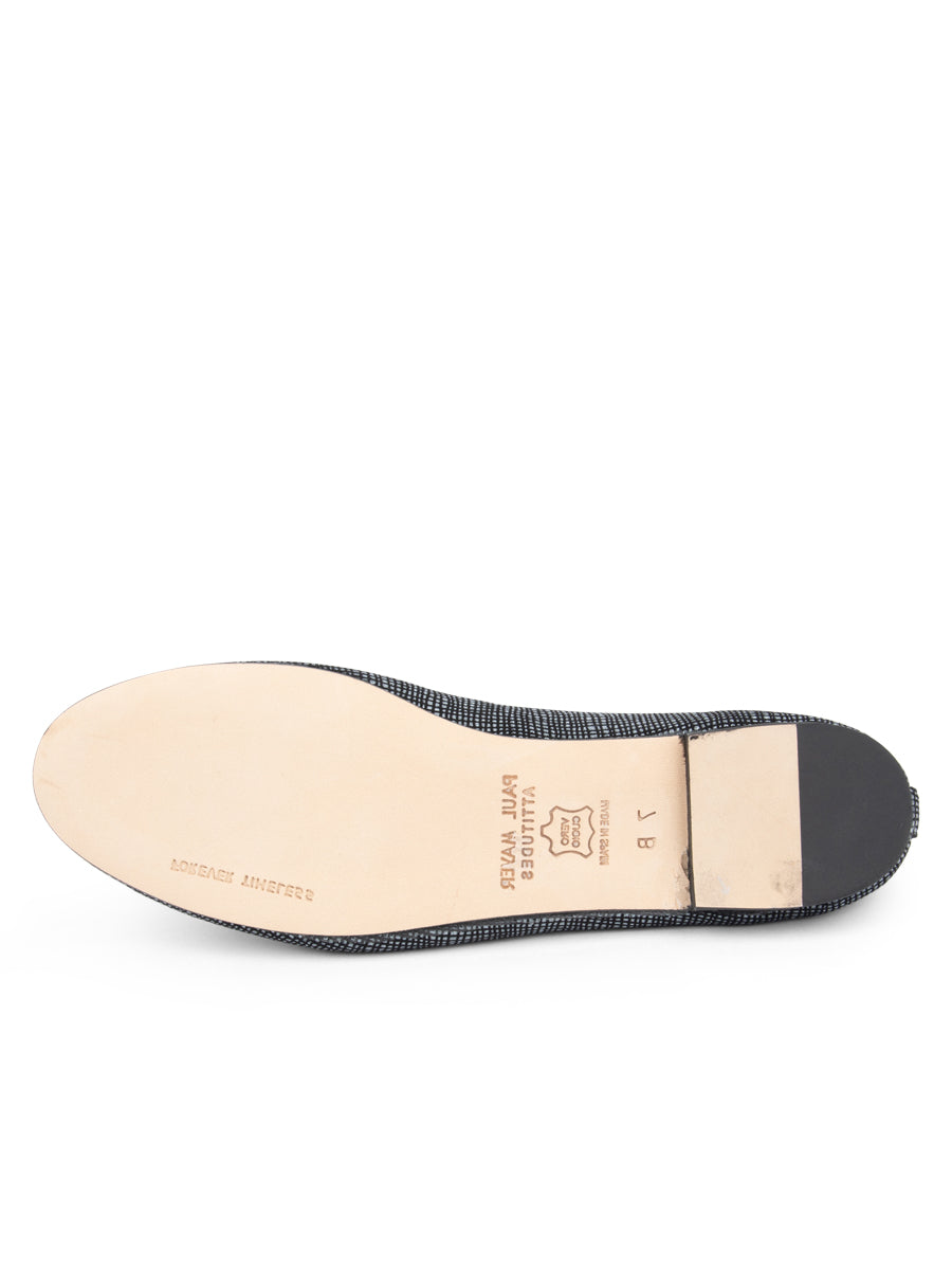 Bingo Textured Leather Ballet Flat