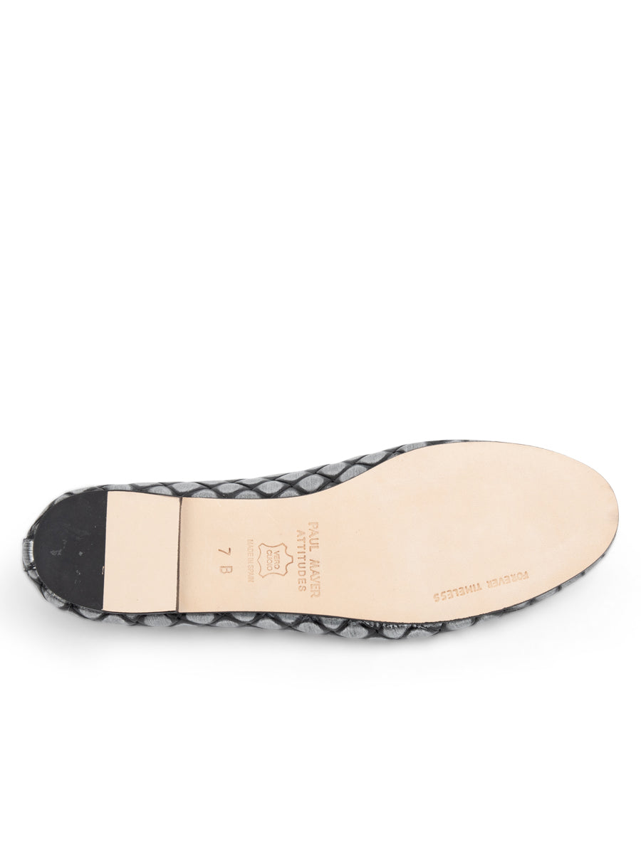 Bingo Textured Leather Ballet Flat