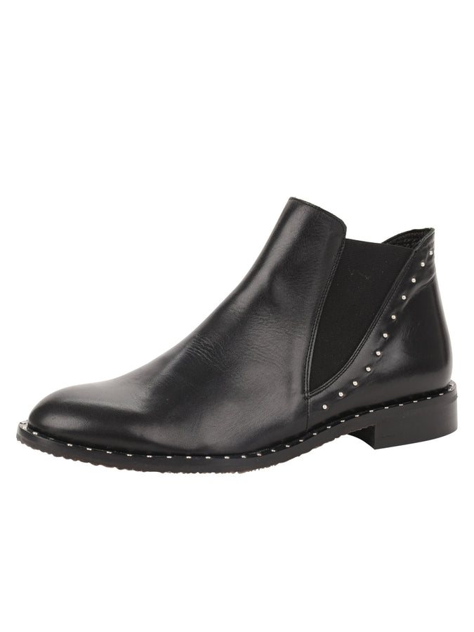 Patricia Green Women’s Portia Leather Bootie in Black Leather